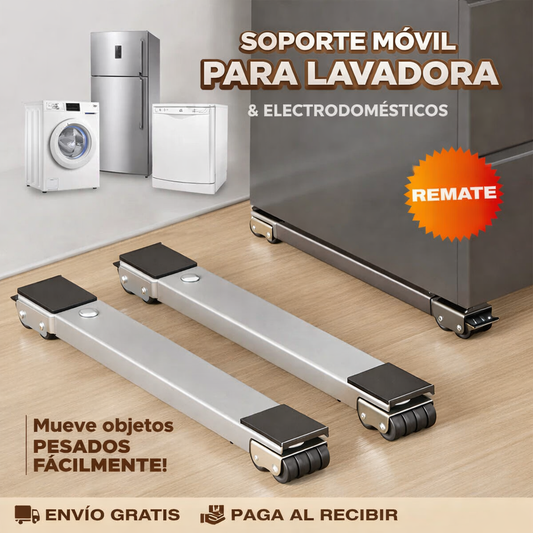 SOPORTE MOVIL PARA LAVADORA Y NEVERA . LLEVA 2 CON EL 15% DE DESCUENTO